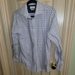 Mens Sz 15.5 32/33 Penguin Heritage Slim Fit Pastel Plaid Shirt